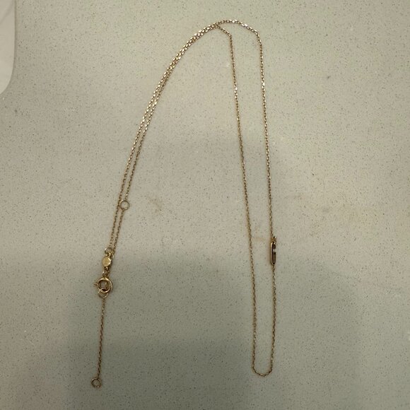 Gorjana 14k Gold Alphabet Necklace Letter G - Picture 6 of 6